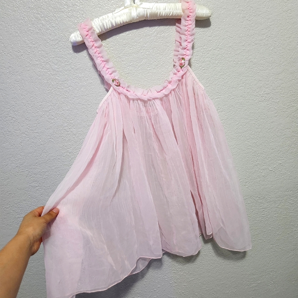 Blush baby doll slip dress